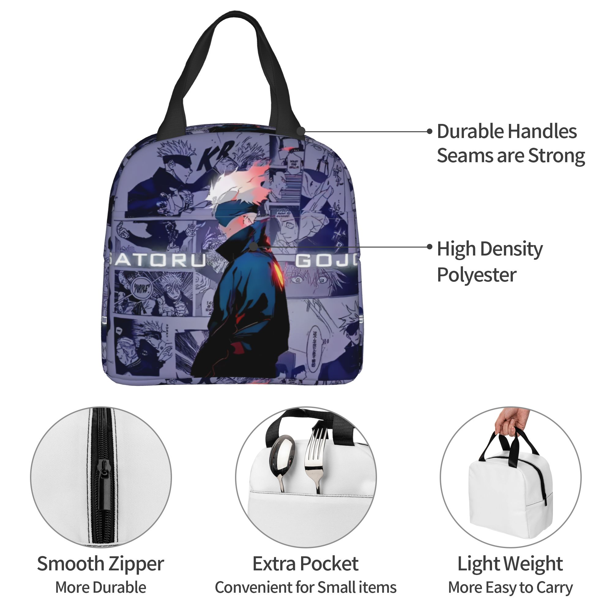 Outdoor Camping Movies - J-Jujutsus K-Kaisens Insulated Lunch Bags Cartoon
