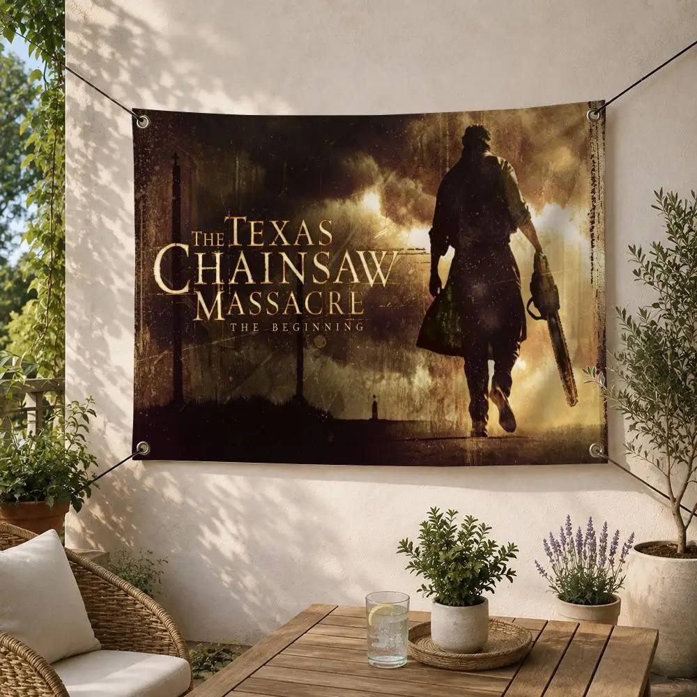 Outdoor Camping Movies - Movie Horror Texas Chainsaw Massacre Flags
