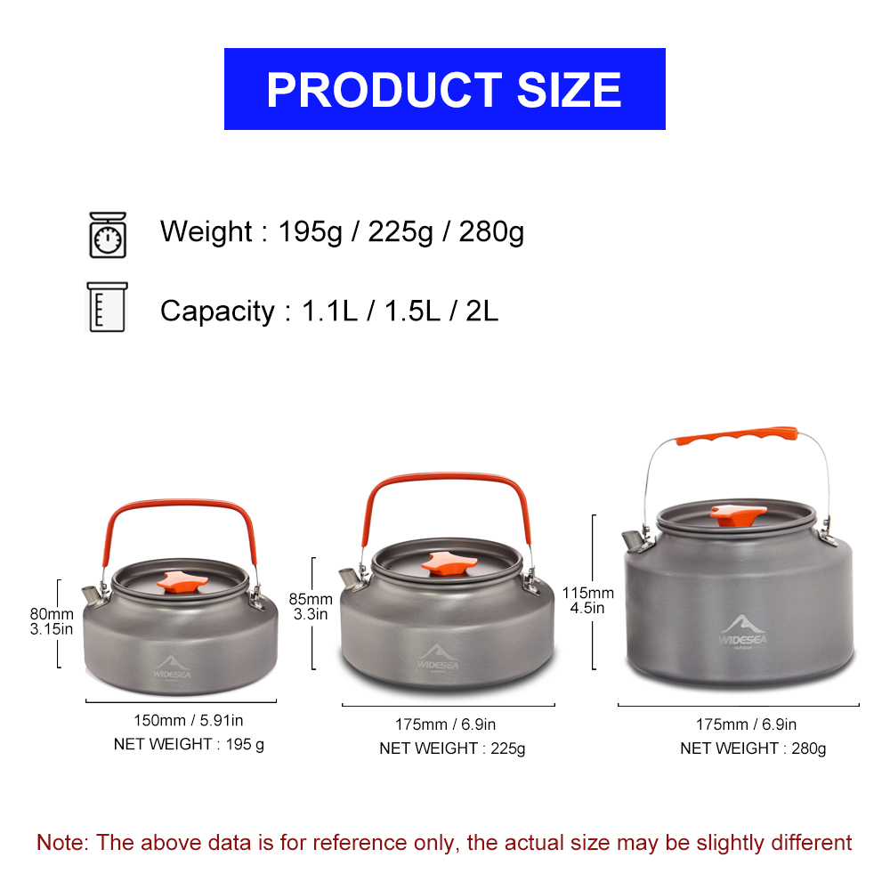 Widesea 1.1L 2L1.5L Camping Wa - огляд і ціна Outdoor Camping Dining Set