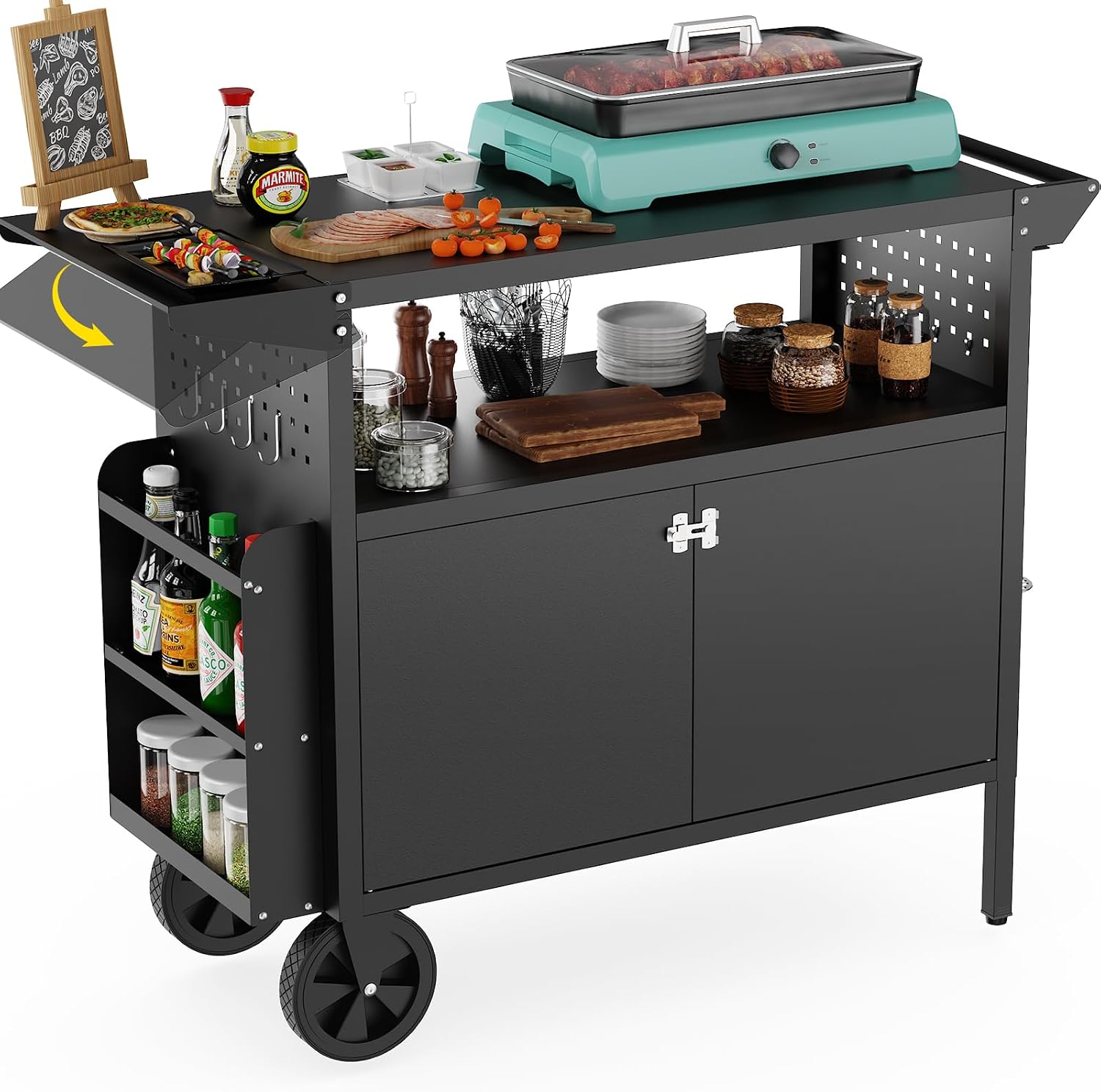 Outdoor Grill Cart Table With  - огляд і ціна Outdoor Camping Kitchen