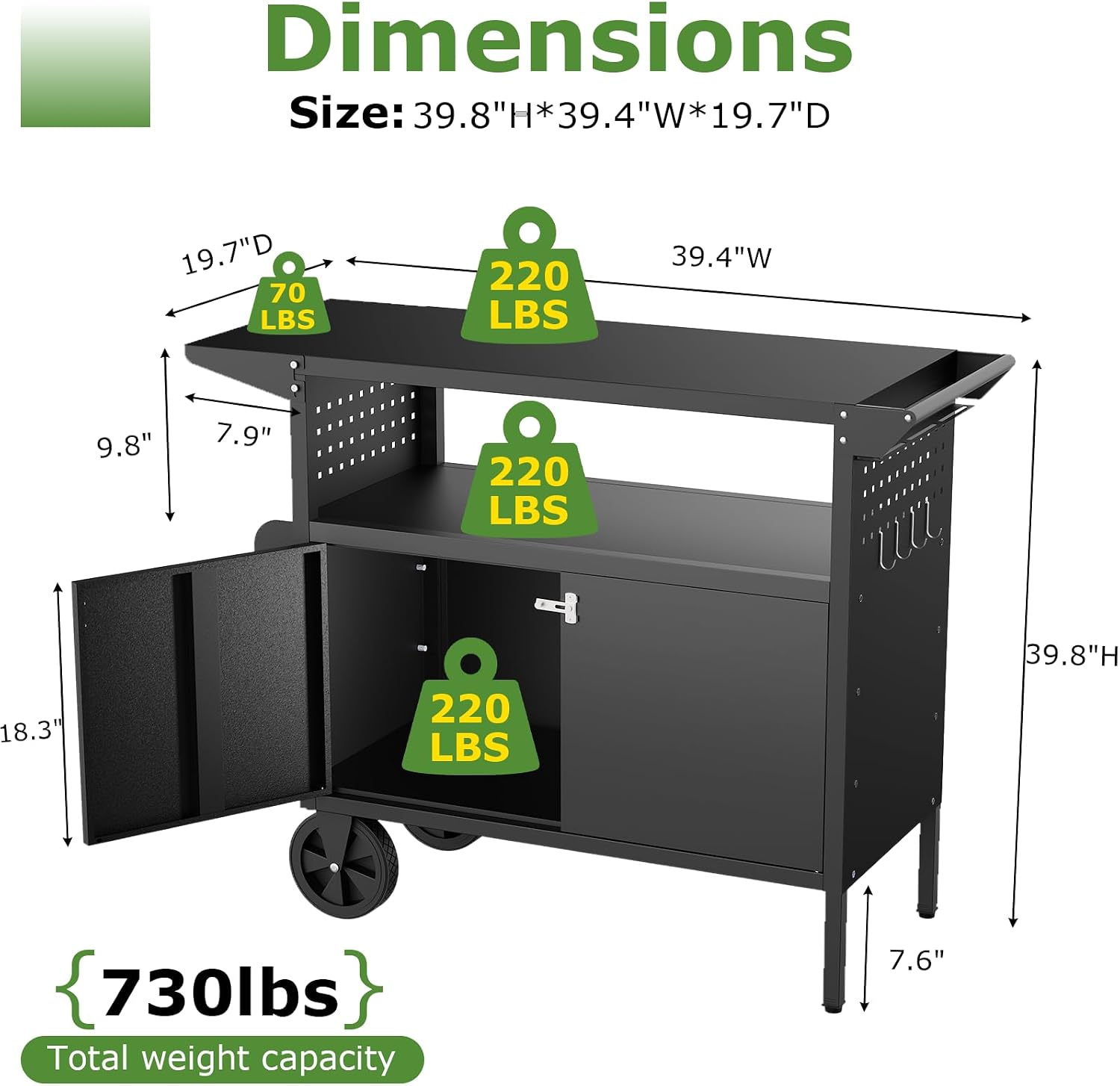Outdoor Grill Cart Table With  - огляд і ціна Outdoor Camping Kitchen