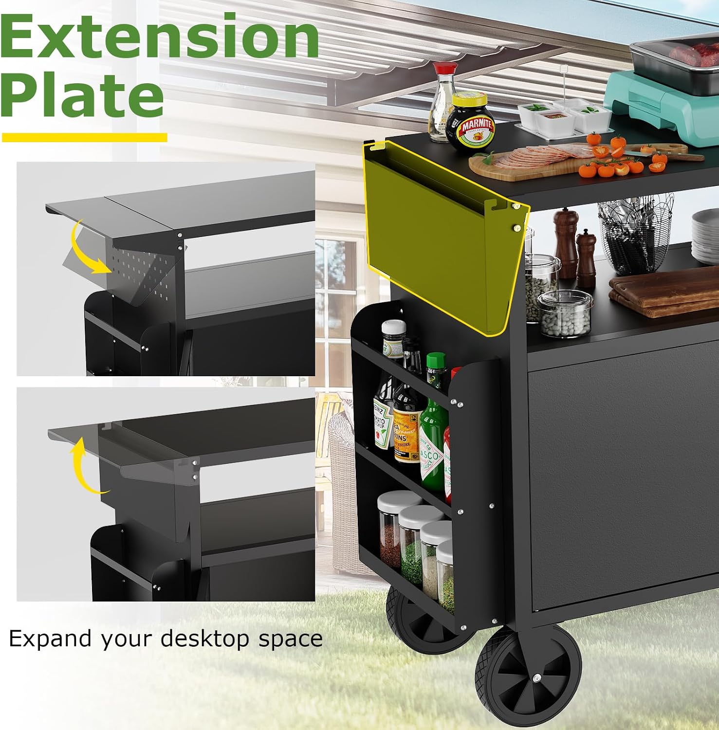 Outdoor Grill Cart Table With  - огляд і ціна Outdoor Camping Kitchen