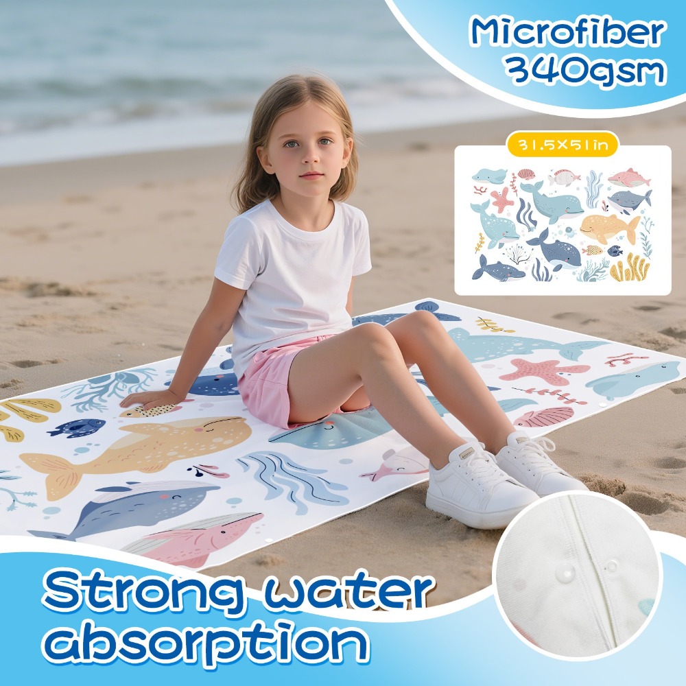 Cartoon Pattern Beach Towel Ki - огляд і ціна Outdoor Camping Mat