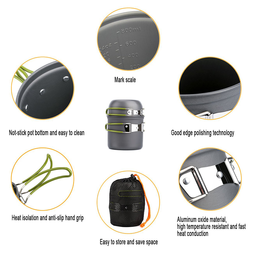 Ultralight Camping Pots Cookwa - огляд і ціна Outdoor Camping Dining Set