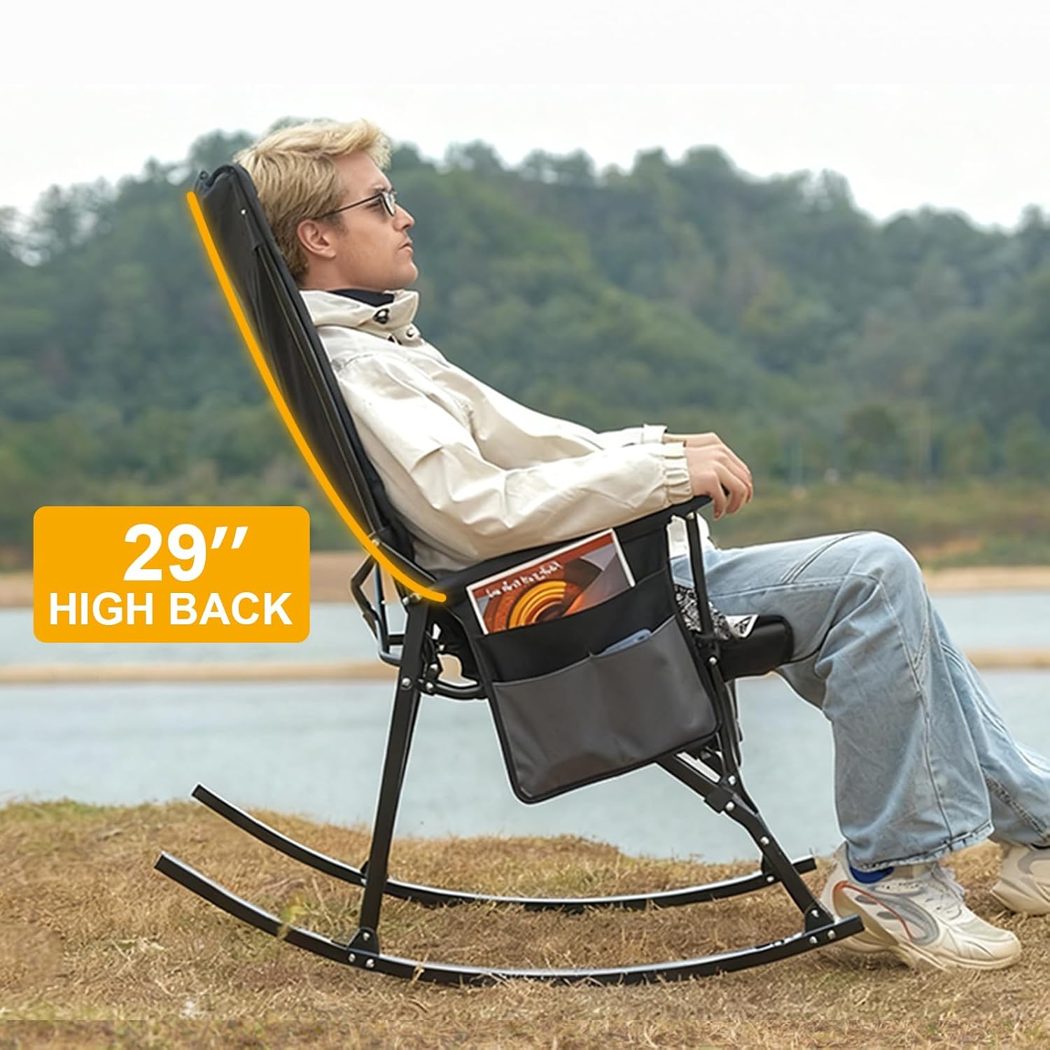 High Back Portable Rocking Cha - огляд і ціна Outdoor Camping Rocker