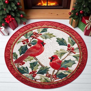 Cardinal Bird Christmas Round  - огляд і ціна Outdoor Camping Decor Ideas