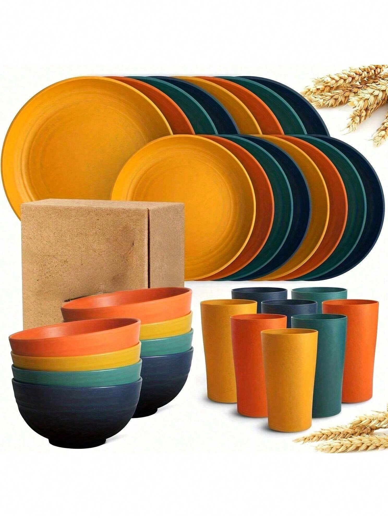 16 Piece Kitchen Wheat Straw D - огляд і ціна Outdoor Camping Kitchen