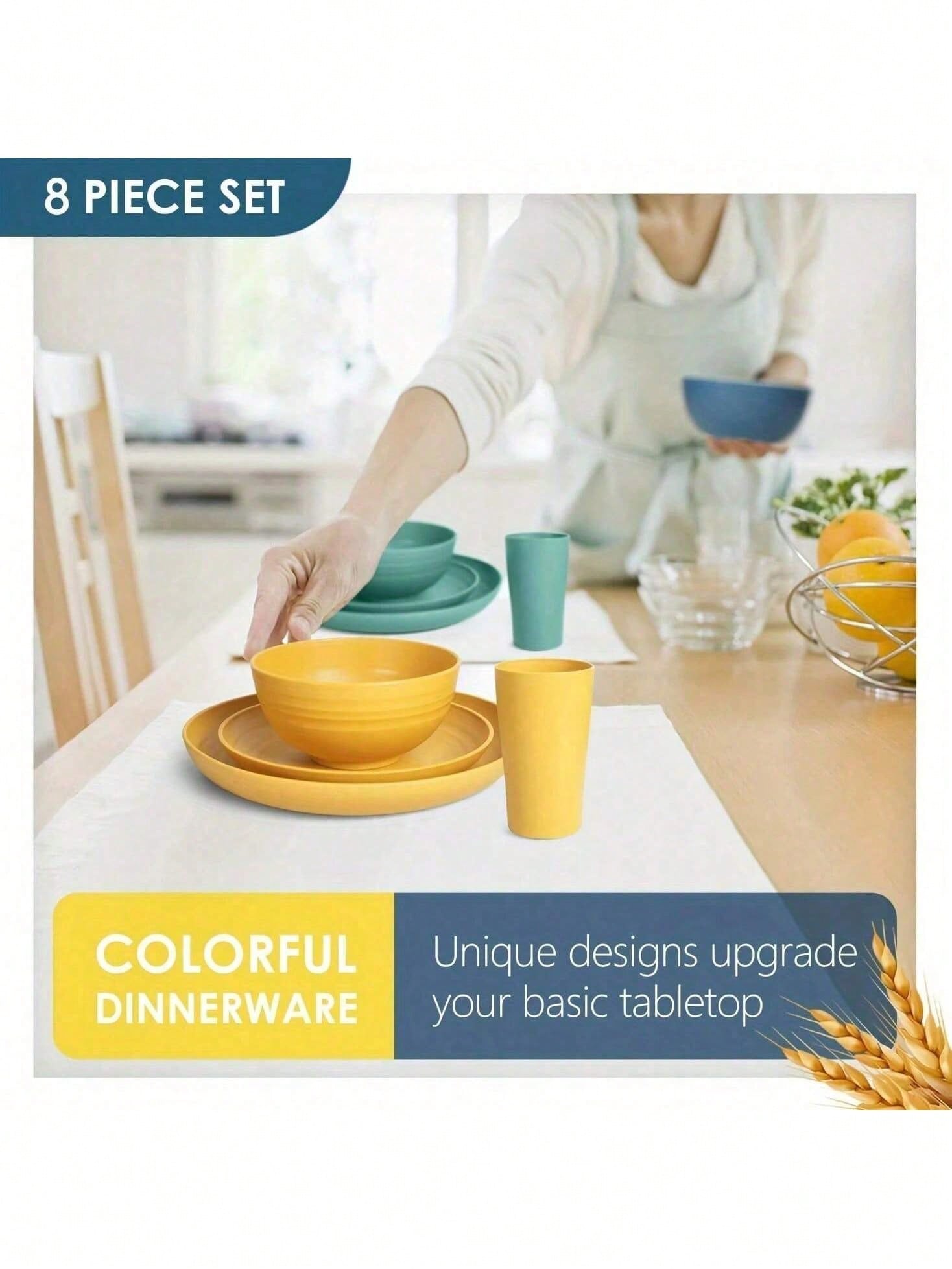 16 Piece Kitchen Wheat Straw D - огляд і ціна Outdoor Camping Kitchen