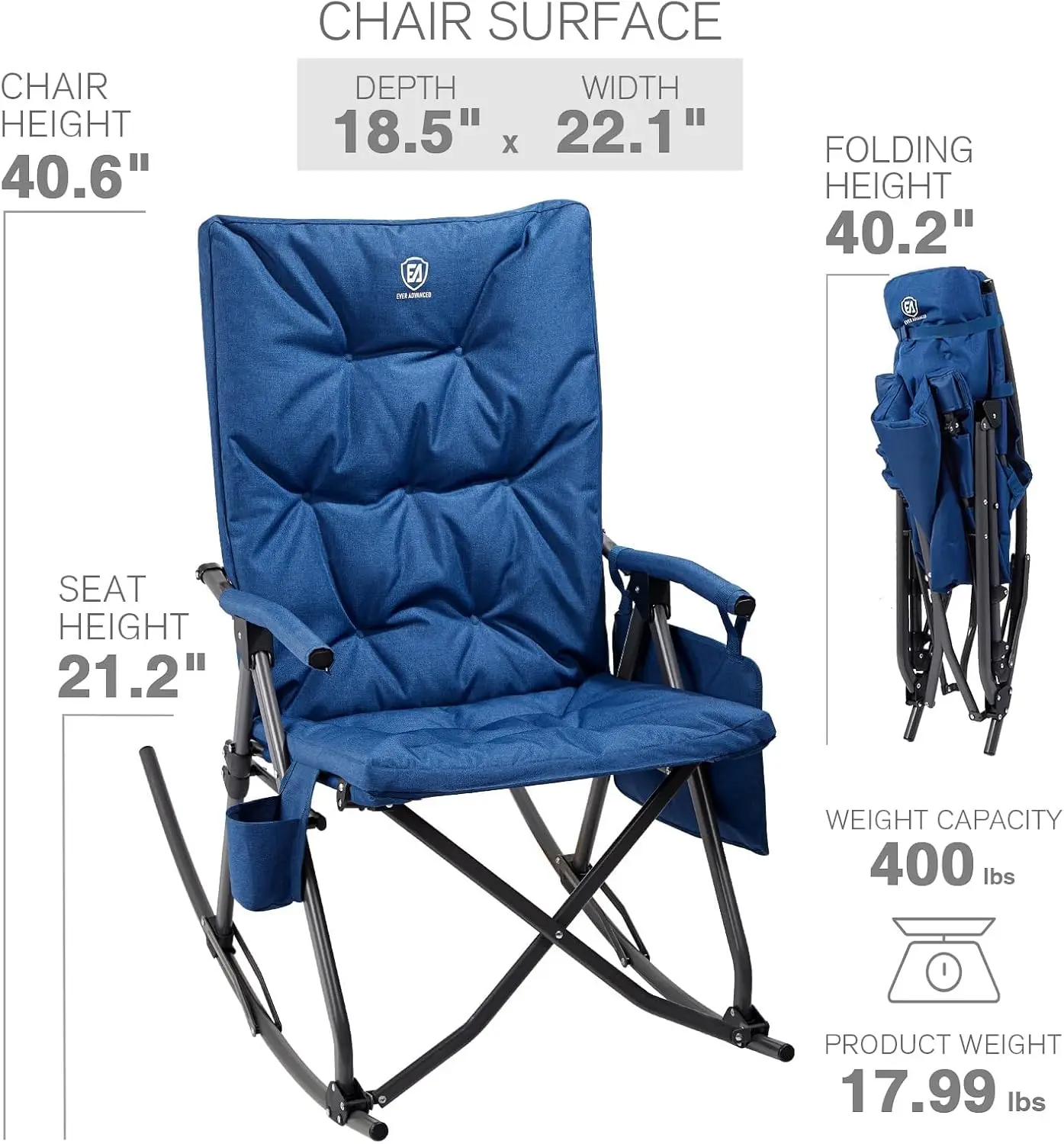 Oversized Folding Rocking Camp - огляд і ціна Outdoor Camping Rocker
