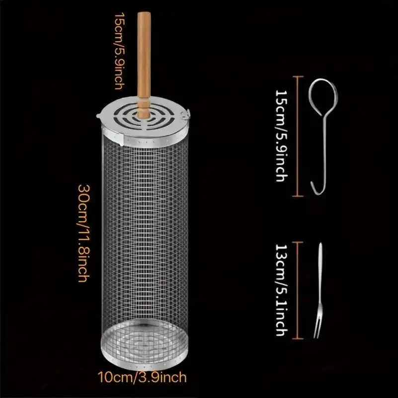 Round Barbecue Grill Basket Se - огляд і ціна Outdoor Camping Essentials