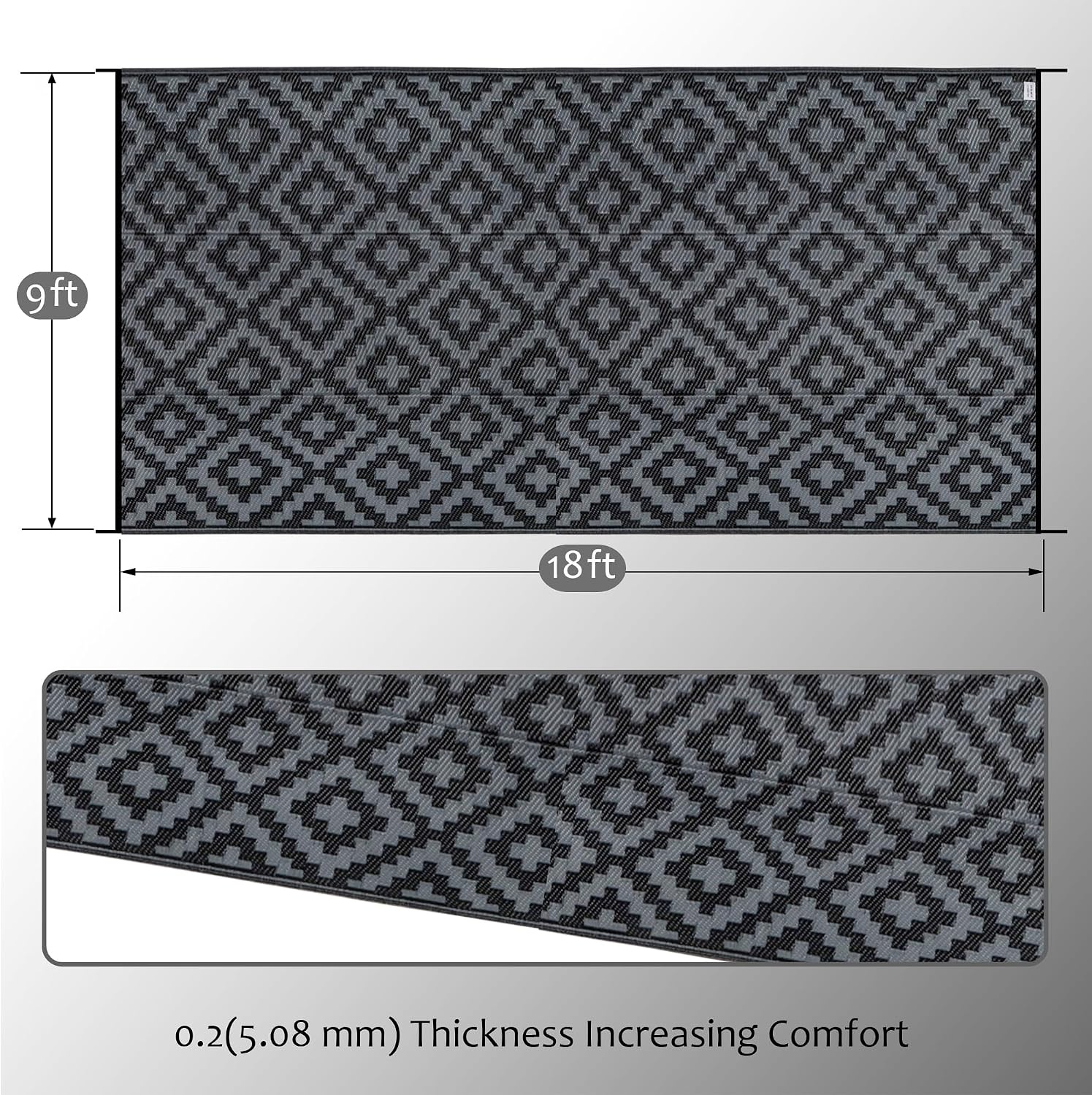 Waterproof Outdoor Rug 9x18 ft - огляд і ціна Outdoor Camping Rugs 9X18