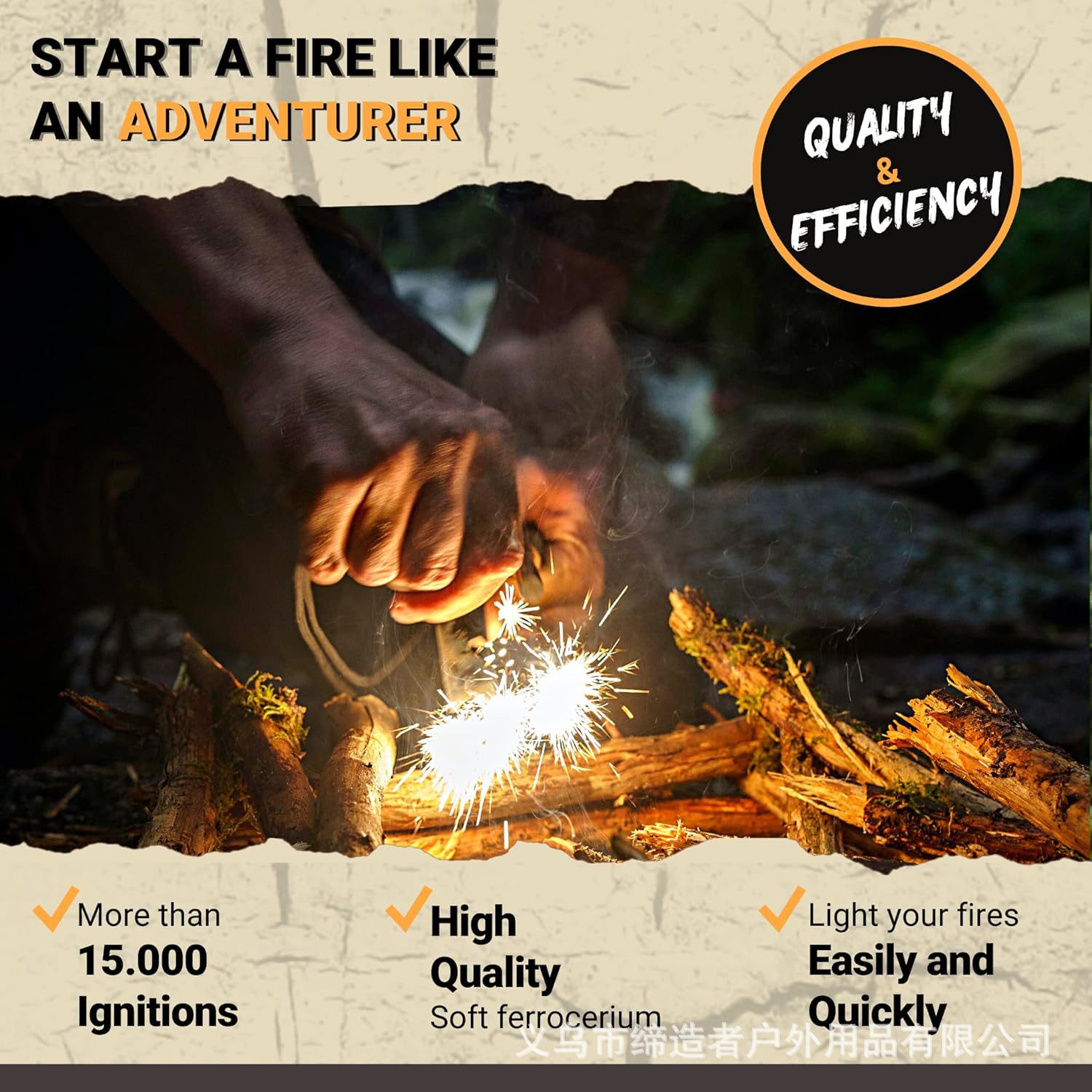 Portable Outdoor Flint and Ste - огляд і ціна Fire Starter Flint