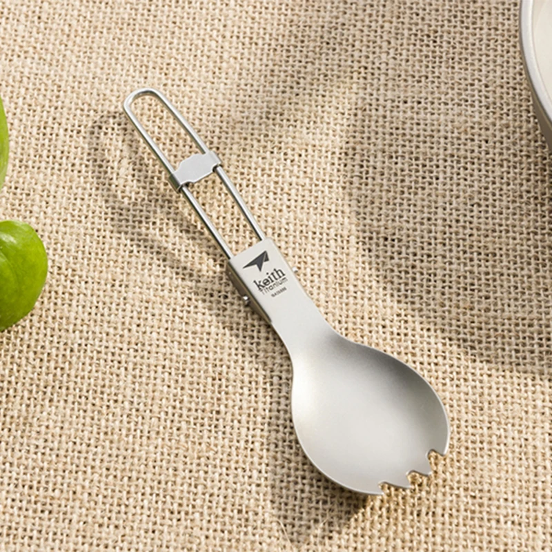 Keith Titanium Spork Foldable  - огляд і ціна Outdoor Camping Dining Set